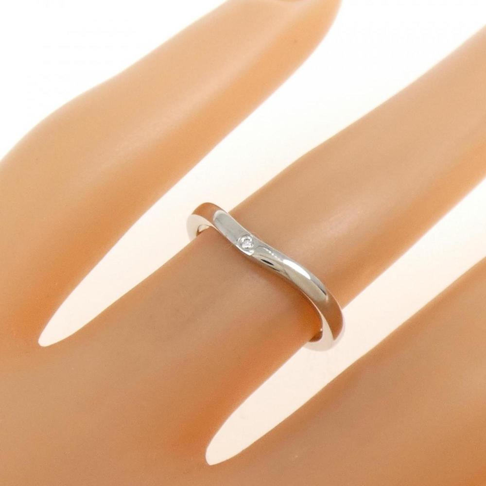 CARTIER 3 Diamond Platinum Ballerine Wedding Band #47 (US Size: 4) - Picture 6 of 6